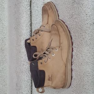 SOREL Men's 10.5 Madson Moc Toe Rugged Boots Tan Leather NM2290-281